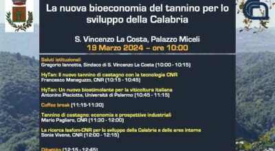 La nuova bioeconomia del tannio per lo sviluppo della Calabria 19-03-2024