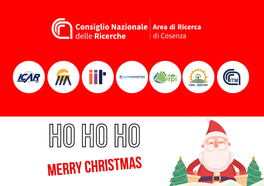 Auguri di buon Natale e Buone Feste 2024/2025 dall’ Area territoriale di Ricerca di Cosenza