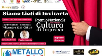 17° Premio Nazionale Cultura Impresa – 7 dicembre 2024 – ore 18:00 – Cinema Teatro Garden di Rende (CS)