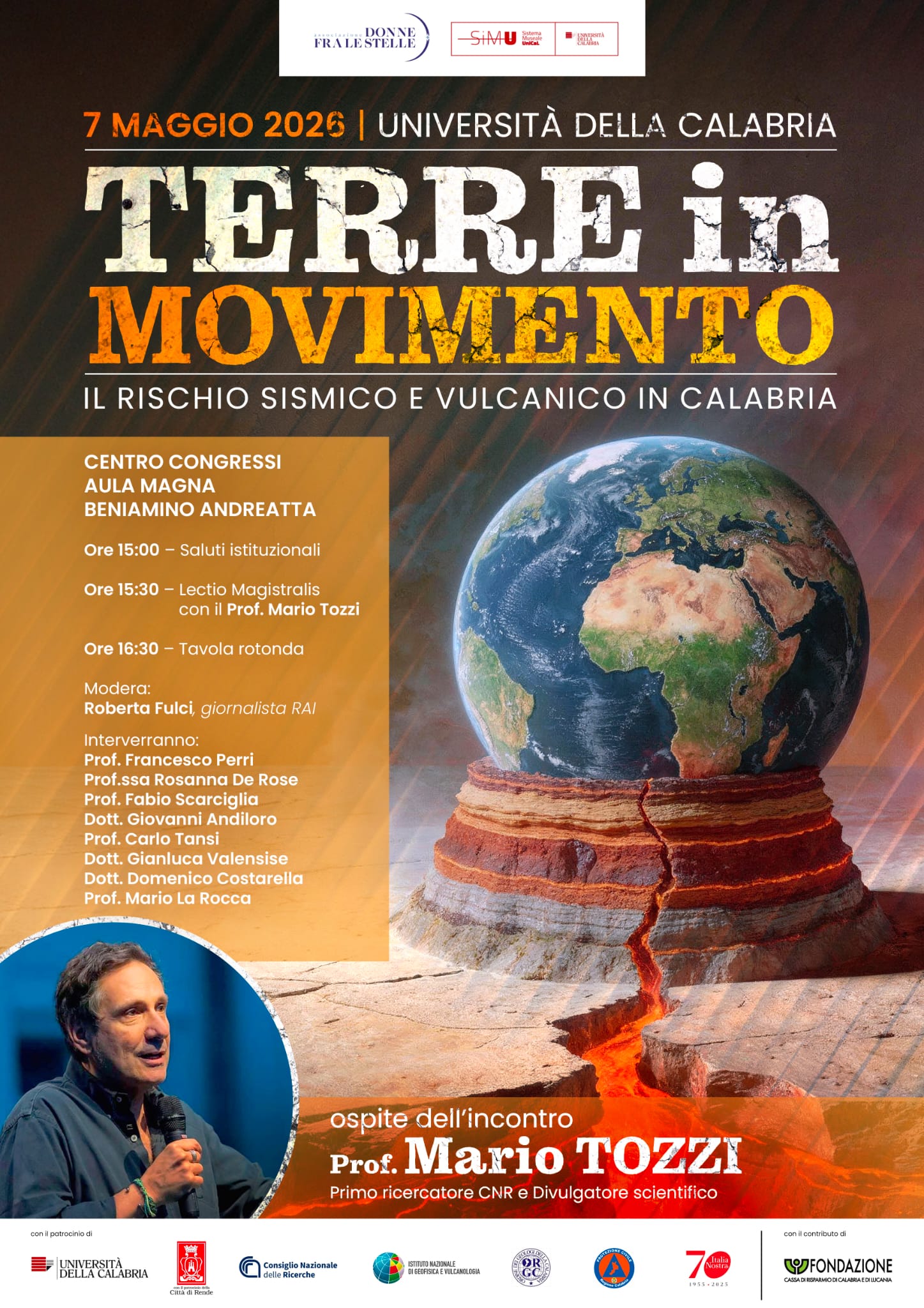 Terre in Movimento – il rischio sismico e vulcanico in Calabria – 07/05/2026 – Università della Calabria
