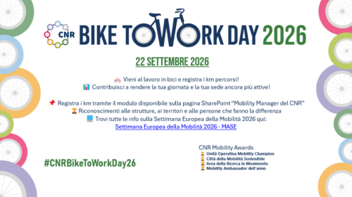 Settimana Europea della Mobilità: il 22 settembre il Bike to Work Day 2026 del CNR